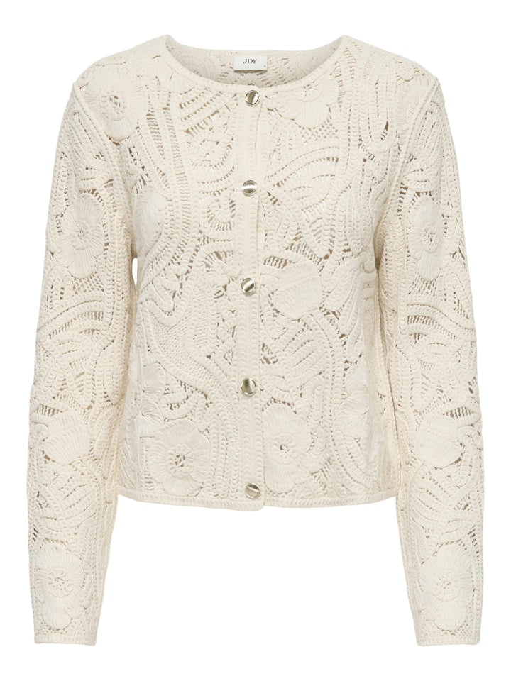 Jacqueline de Yong 15372593 Zanka vest gebreid ecru