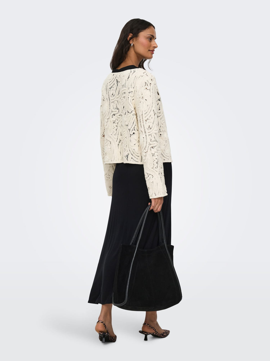 Jacqueline de Yong Zanka vest gebreid dames – ecru