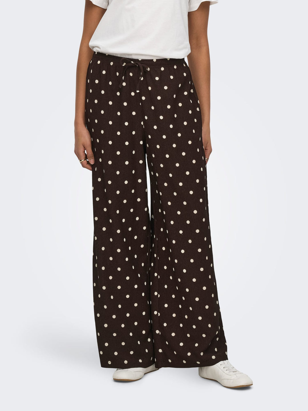 jacqueline de yong 15370187 Debbie lange broek dames bruin dessin - L32