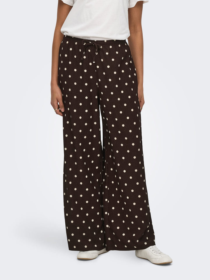 jacqueline de yong 15370187 Debbie lange broek dames bruin dessin - L32