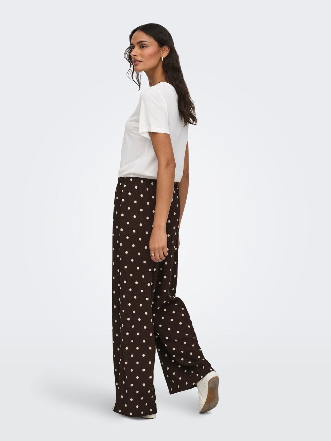 jacqueline de yong 15370187 Debbie lange broek dames bruin dessin - L32