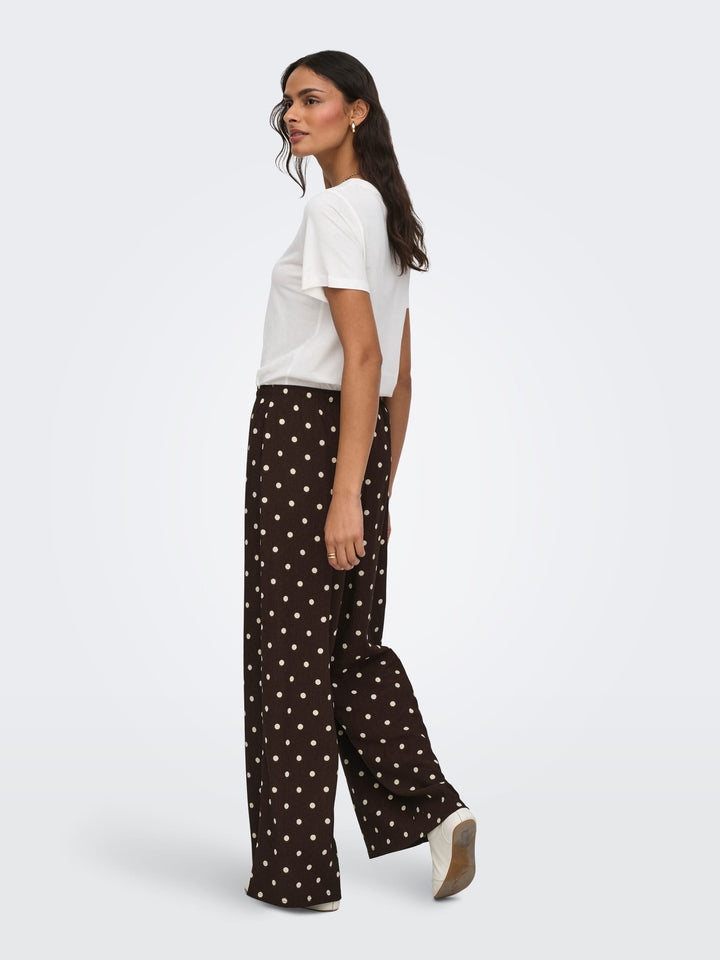 jacqueline de yong 15370187 Debbie lange broek dames bruin dessin - L32