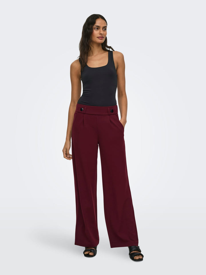Jacqueline de Yong Geggo lange broek bordeaux – dames - L32
