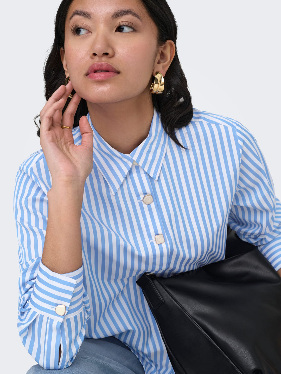 Only Lyra blouse blauw dessin – dames