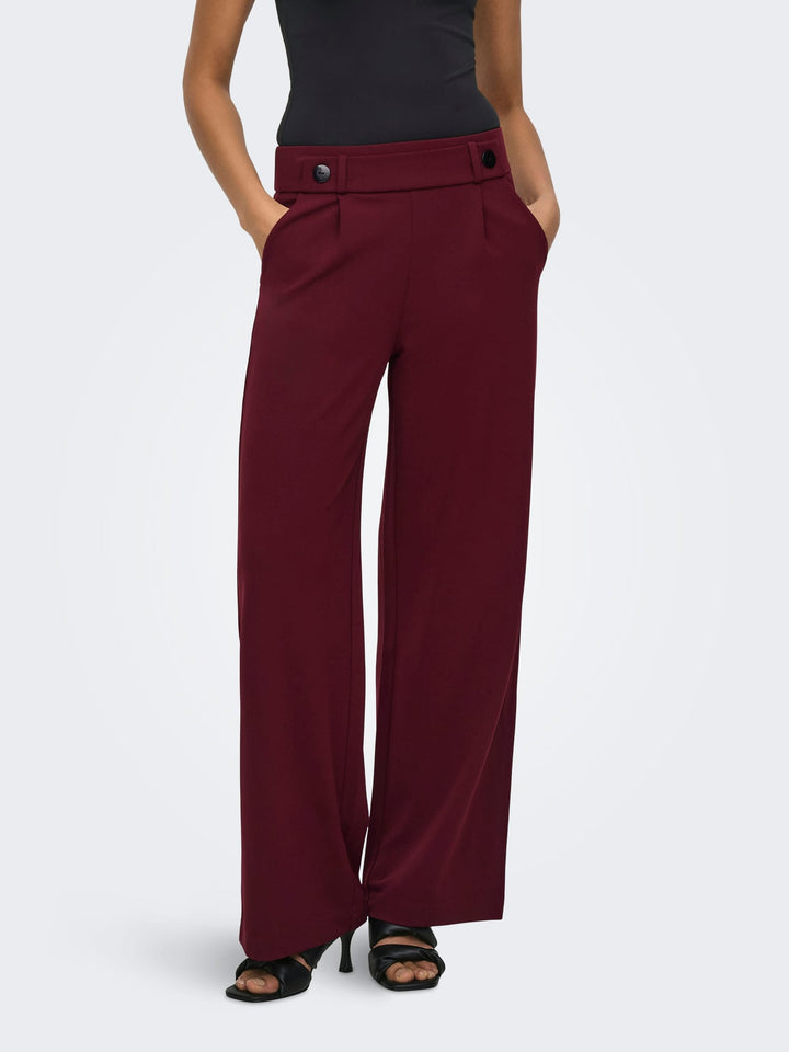 Jacqueline de Yong Geggo lange broek bordeaux – dames - L34
