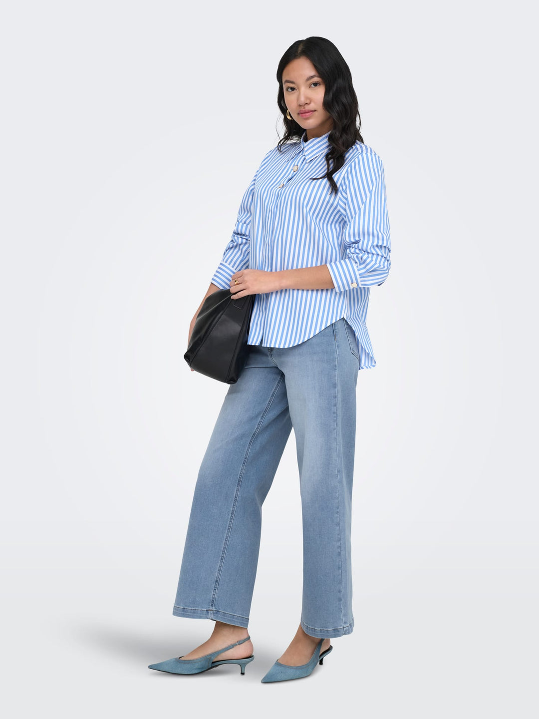 Only Lyra blouse blauw dessin – dames