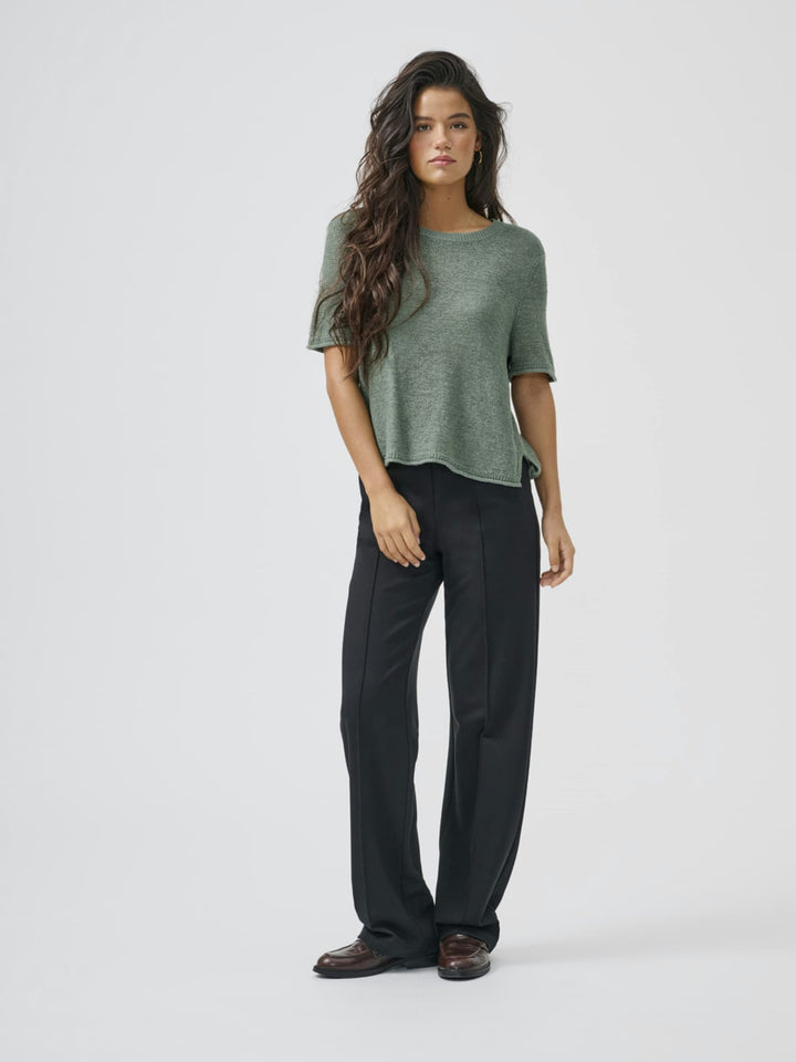 Only ONLPOPTRASH-SUKI MW Pant zwart – dames lange broek - L34