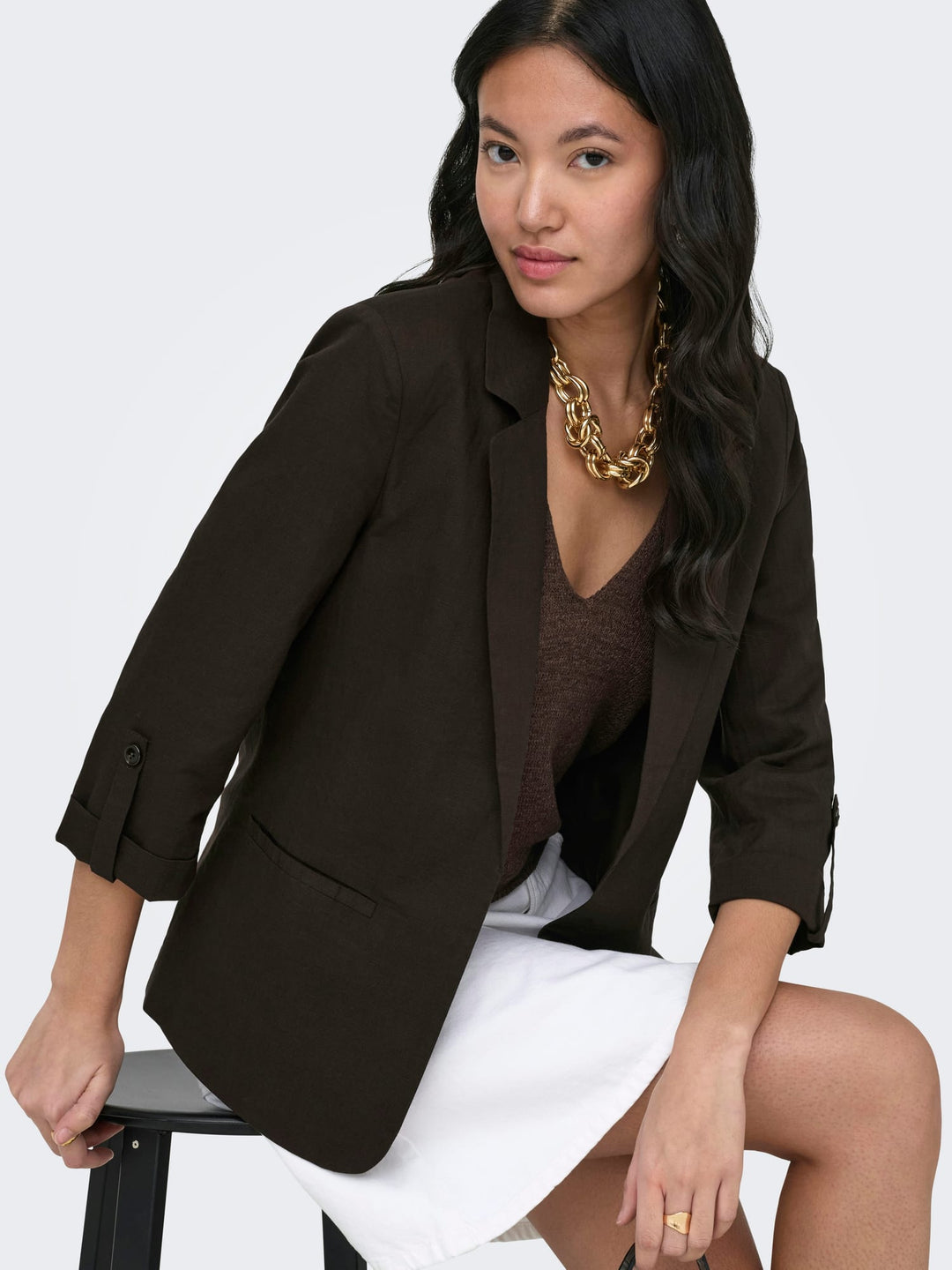 Only Caro-Isola blazer bruin – dames