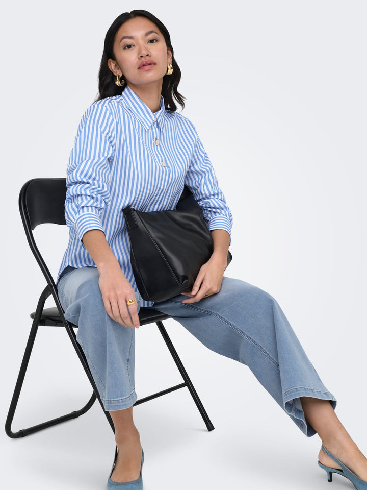 Only Lyra blouse blauw dessin – dames