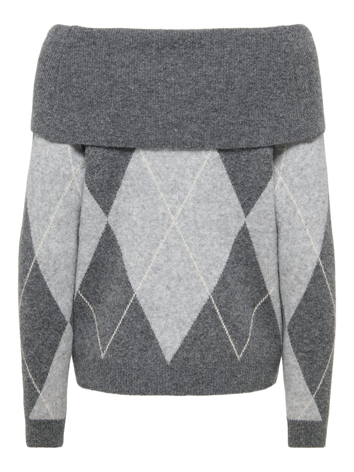 Only Alivia trui grijs dessin – dames