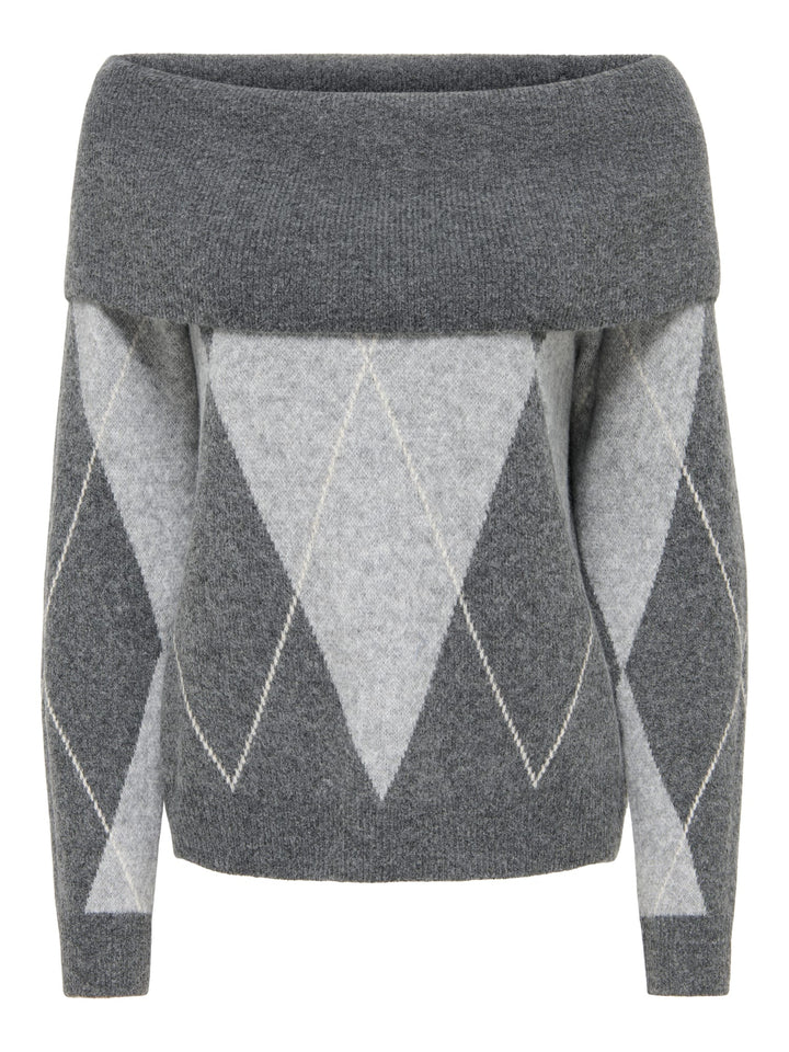 Only Alivia trui grijs dessin – dames