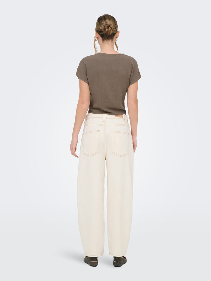 Only 15322270 Siesta blouse k/m dames taupe