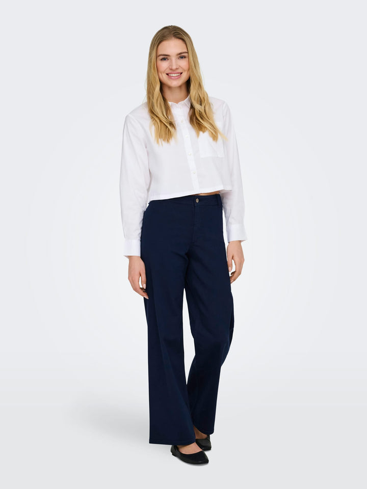 Jacqueline de Yong Iris lange broek navy – dames - L32