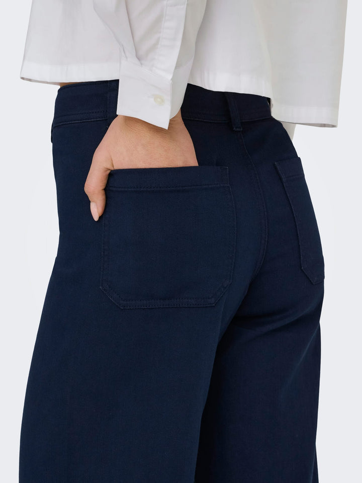 Jacqueline de Yong Iris lange broek navy – dames - L32