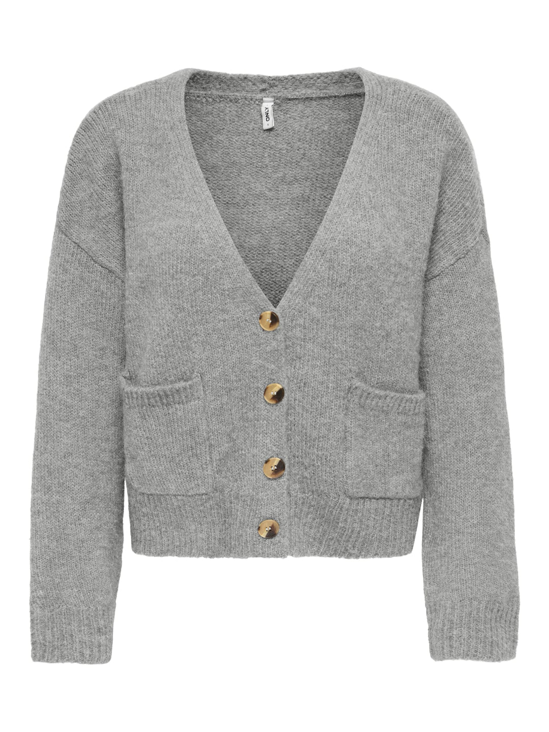 Only 15382191 Sophie vest gebreid grijs – dames