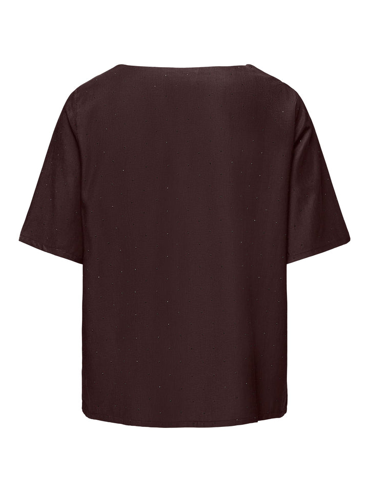 jacqueline de yong 15382849 Vilma t-shirt k/m bruin