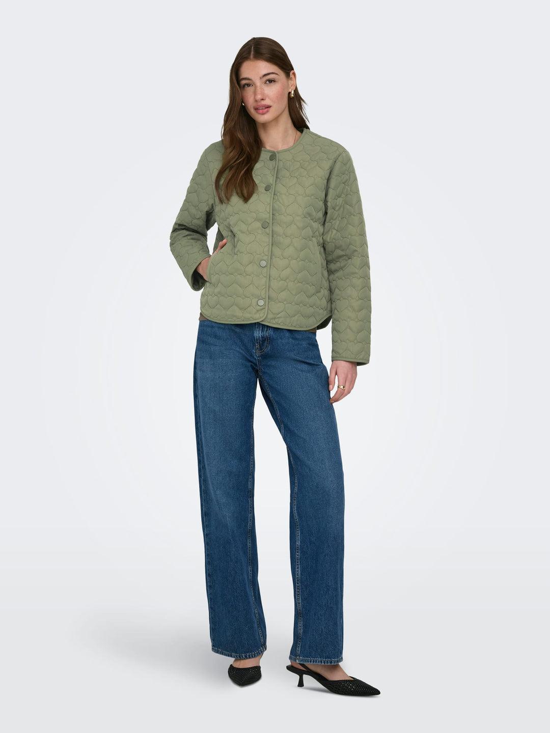 Only ONLHEART Gequilte Jas Olijf – dames