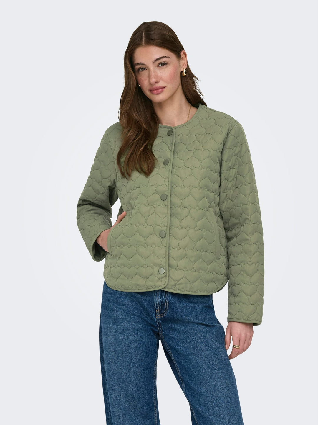 Only ONLHEART Gequilte Jas Olijf – dames