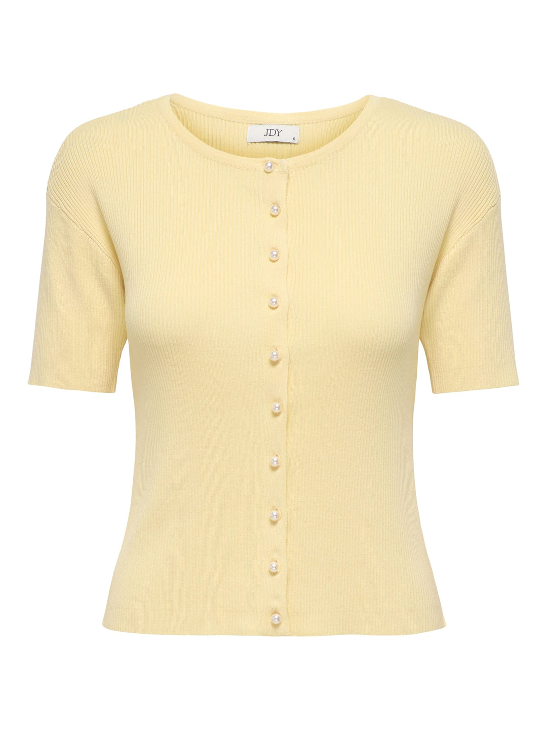 jacqueline de yong 15369786 Gaby vest gebreid geel