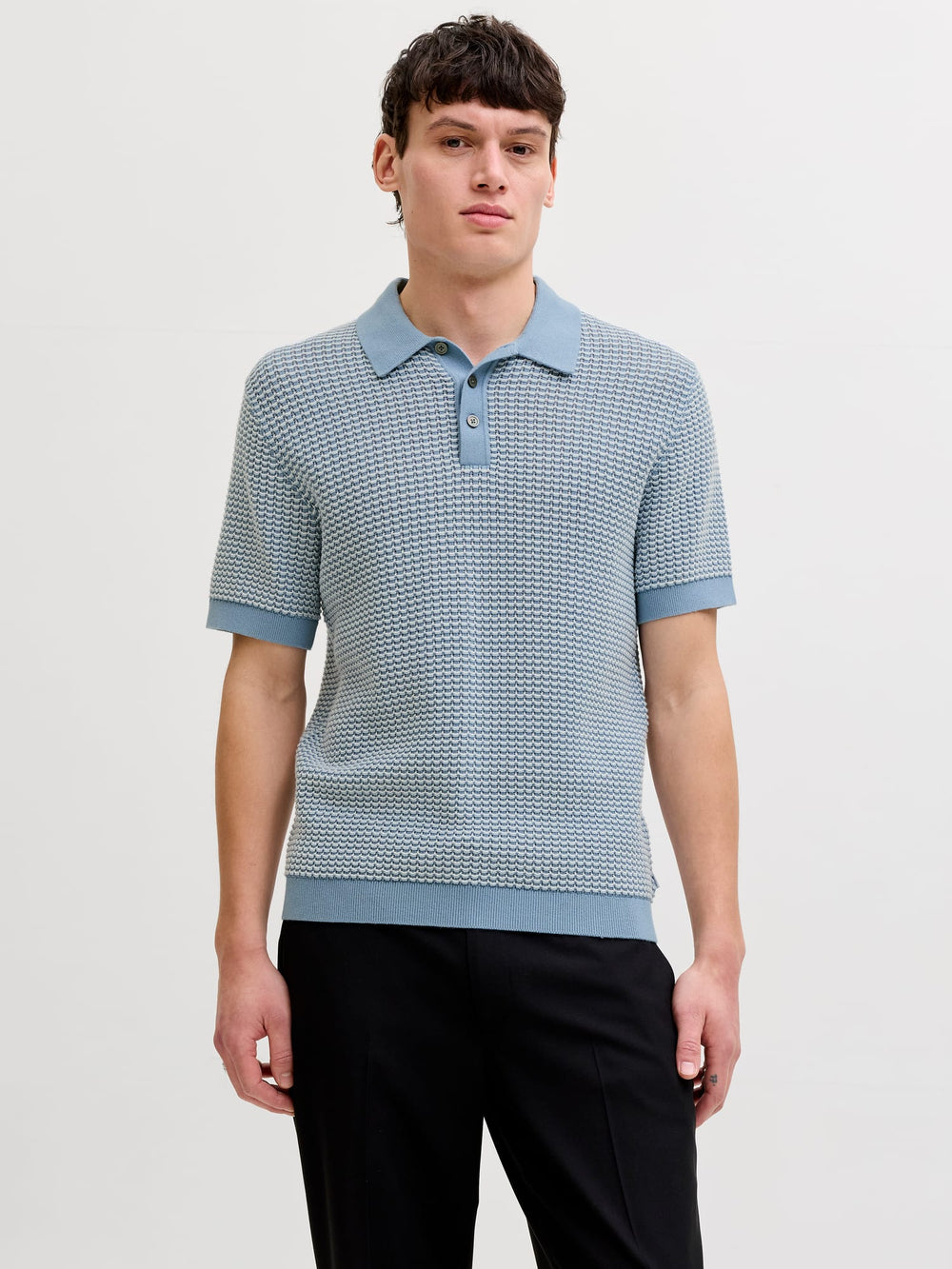 Jack & Jones Blukinsley polo k/m heren – blauw dessin