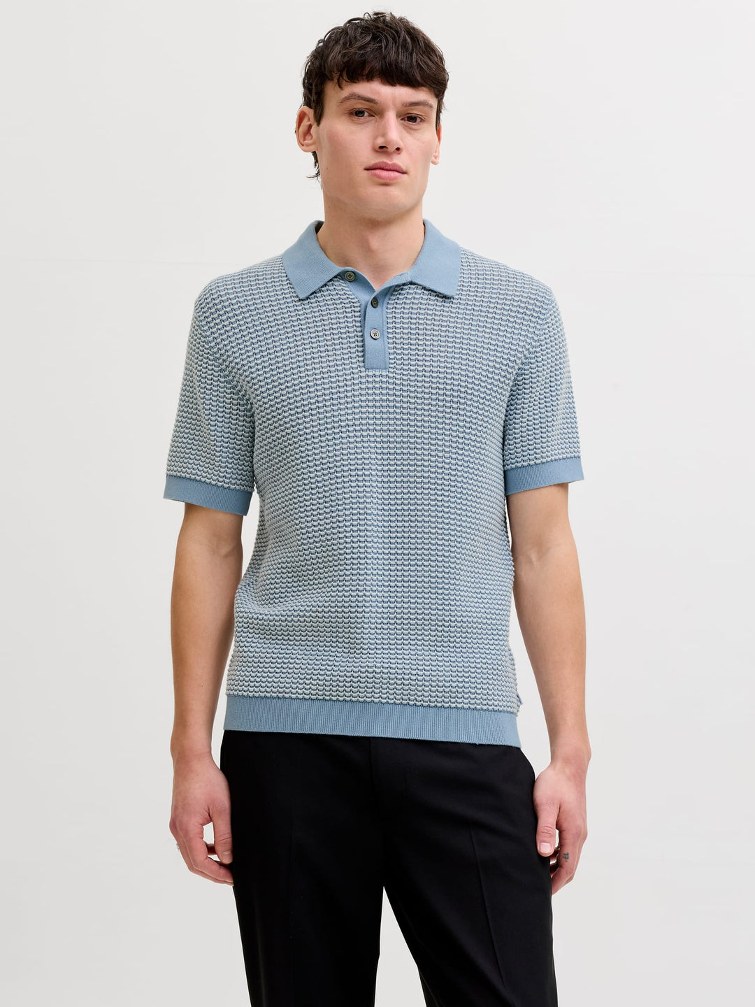 Jack & Jones Blukinsley polo k/m heren – blauw dessin