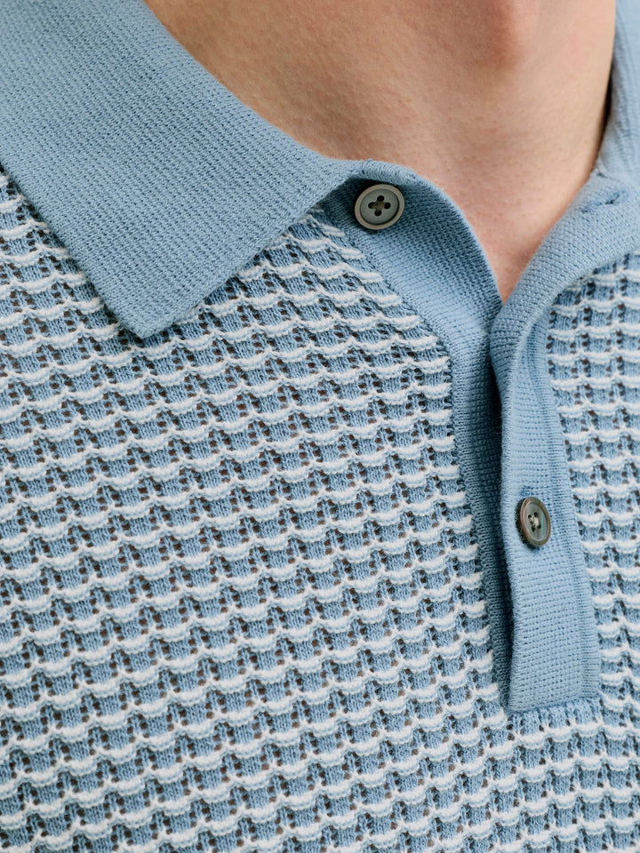 Jack & Jones 12291058 Blukinsley polo k/m blauw dessin – heren