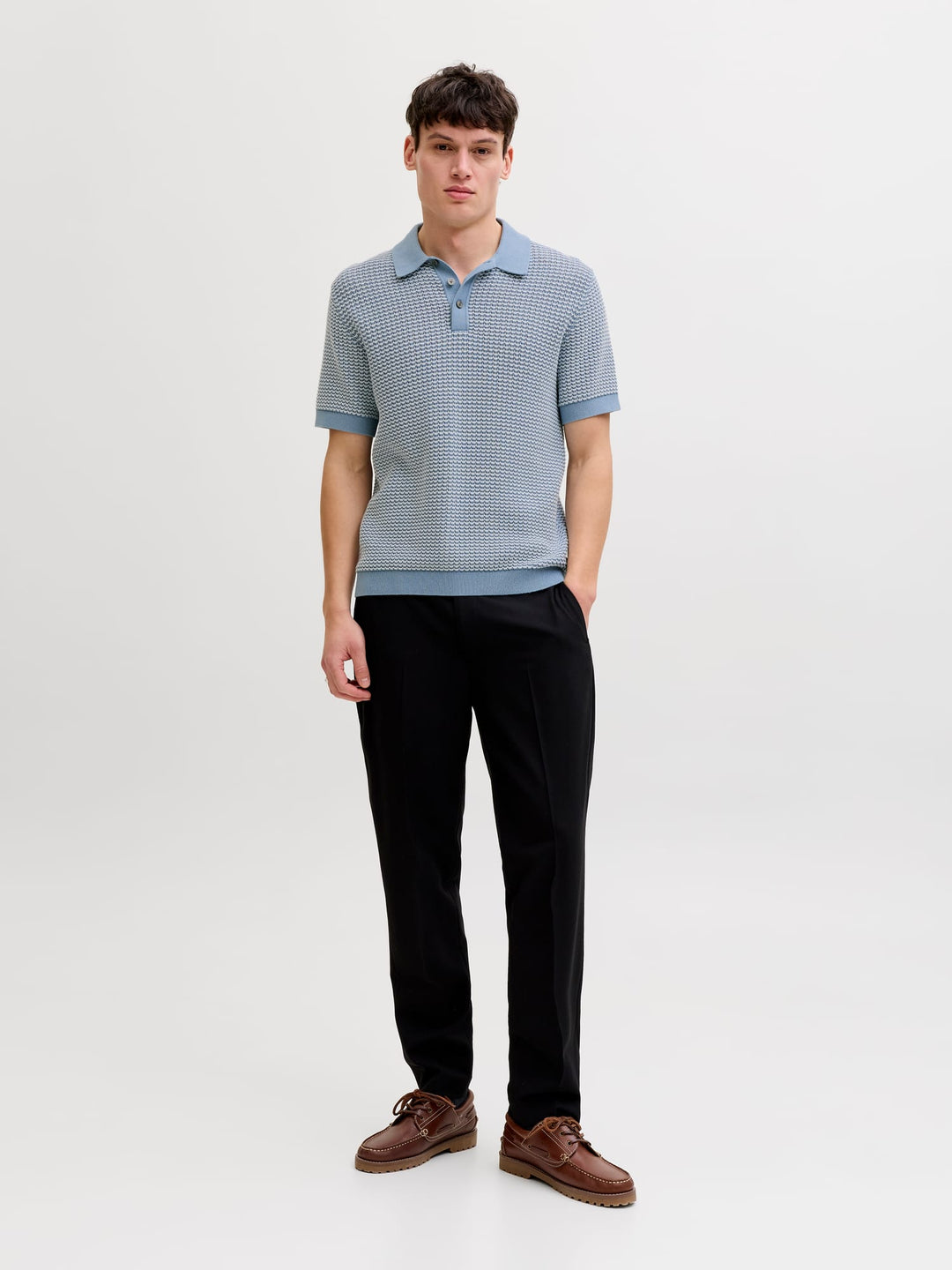 Jack & Jones Blukinsley polo k/m heren – blauw dessin