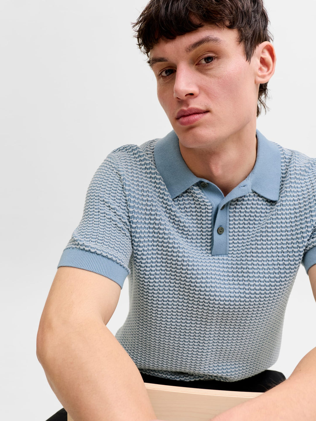 Jack & Jones Blukinsley polo k/m heren – blauw dessin