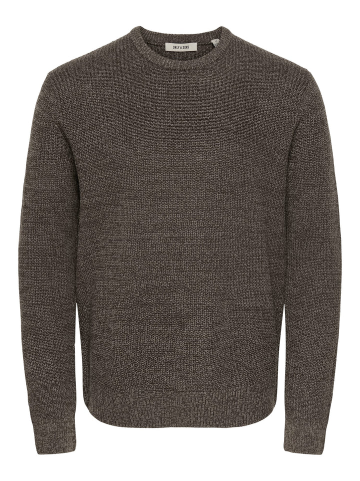 ONLY &amp; SONS 22039894 Jonas trui bruin melee – heren