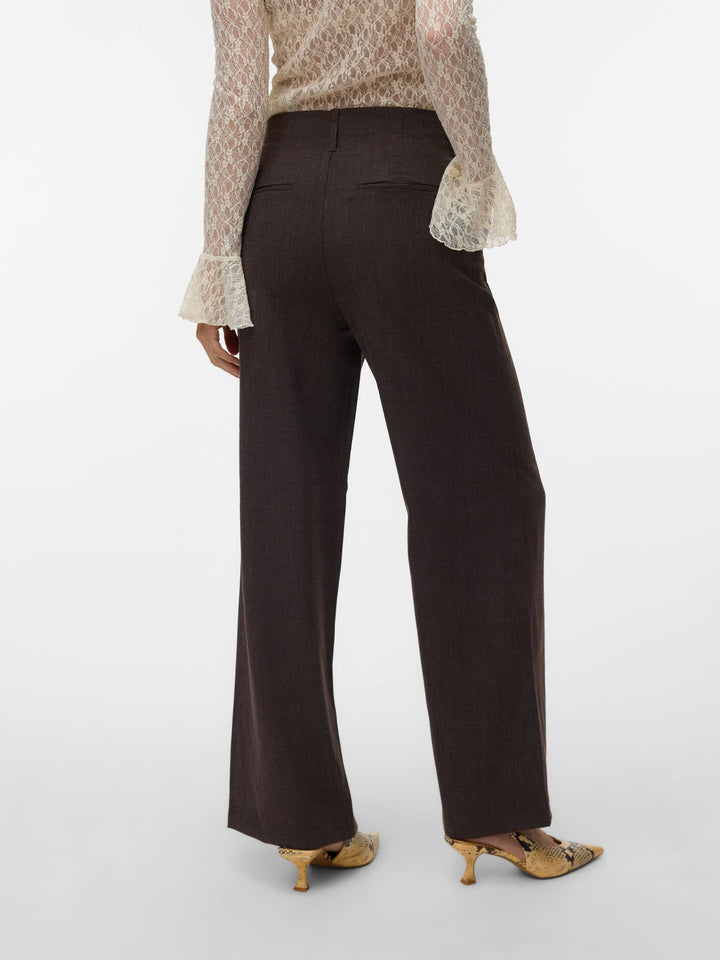 VERO MODA VMBESTIE HW WIDE PANT – dames lange broek bruin