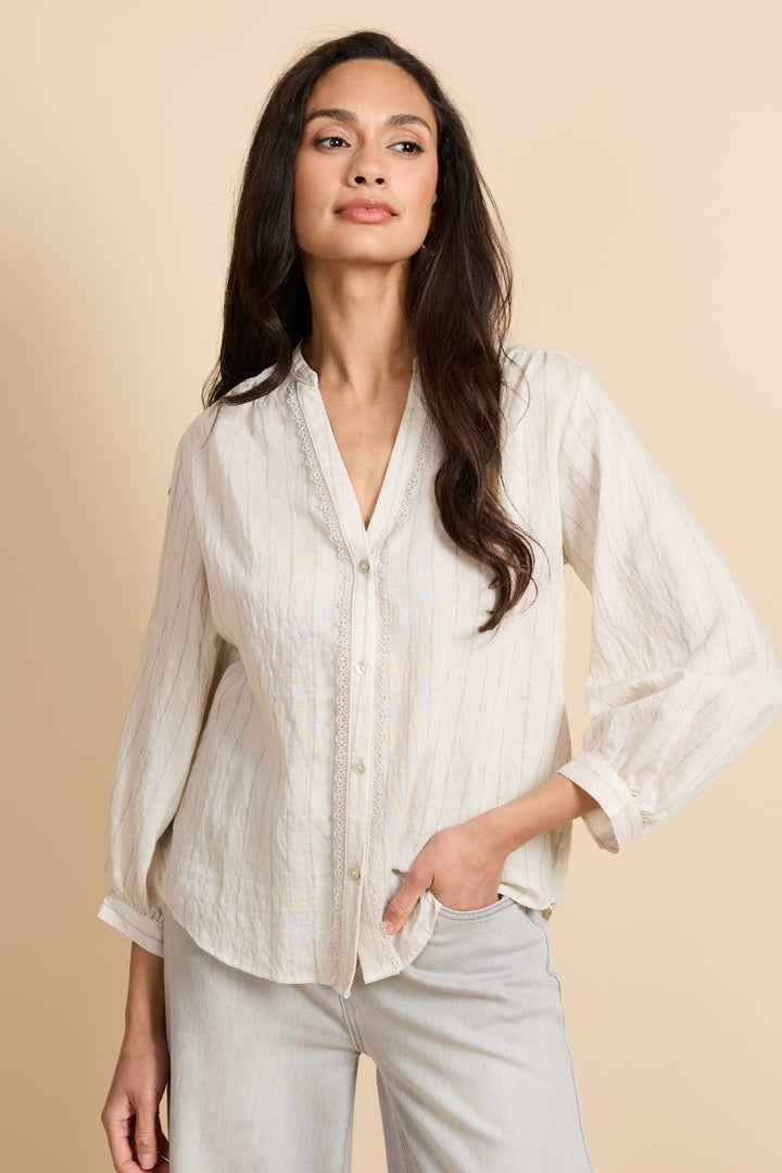 G-Maxx Wivine blouse beige – dames blouse l/m