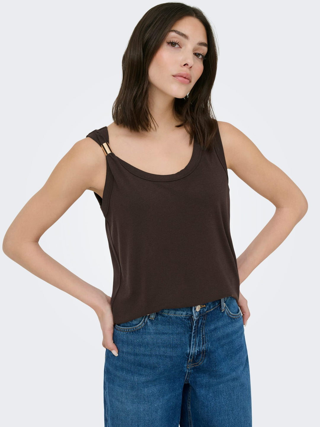 Jacqueline de Yong Uffa singlet steenrood – dames