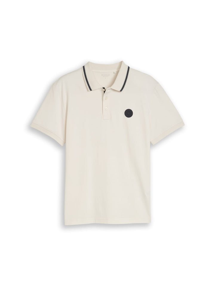 Tom Tailor 1050230 polo k/m heren off-white