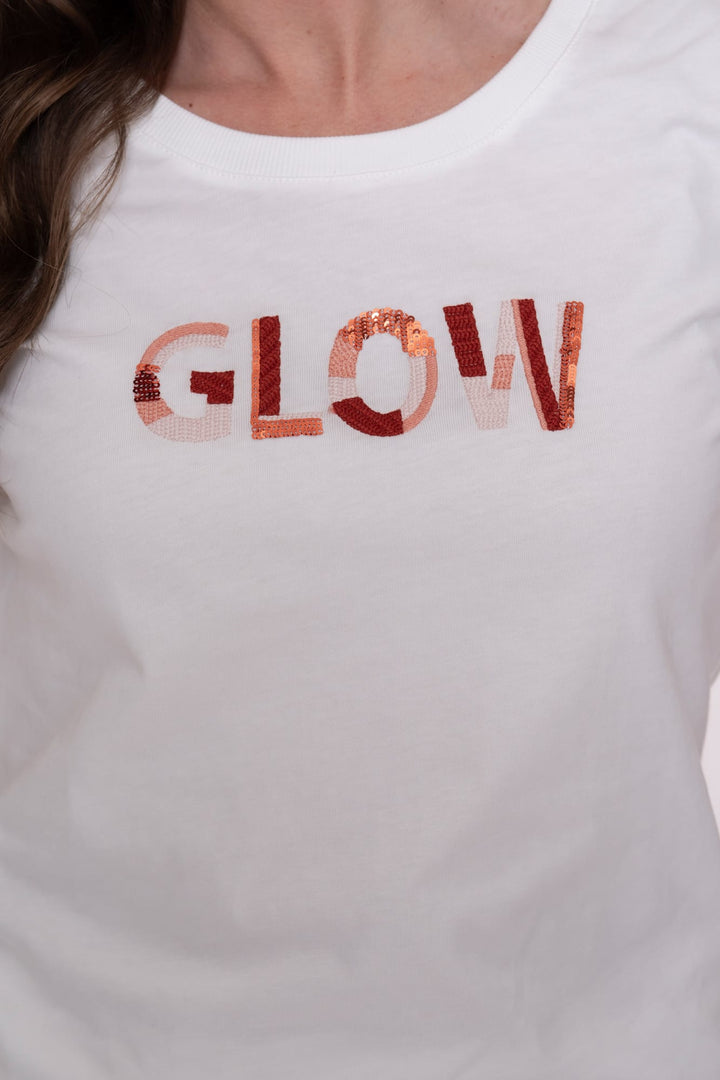 Geisha T-shirt glow off-white – dames
