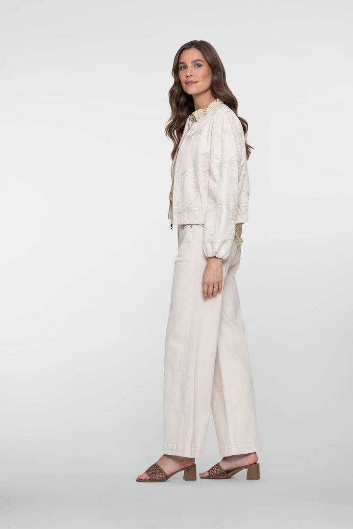 Geisha 61013-10 ecru lange broek dames – trendy en comfortabel