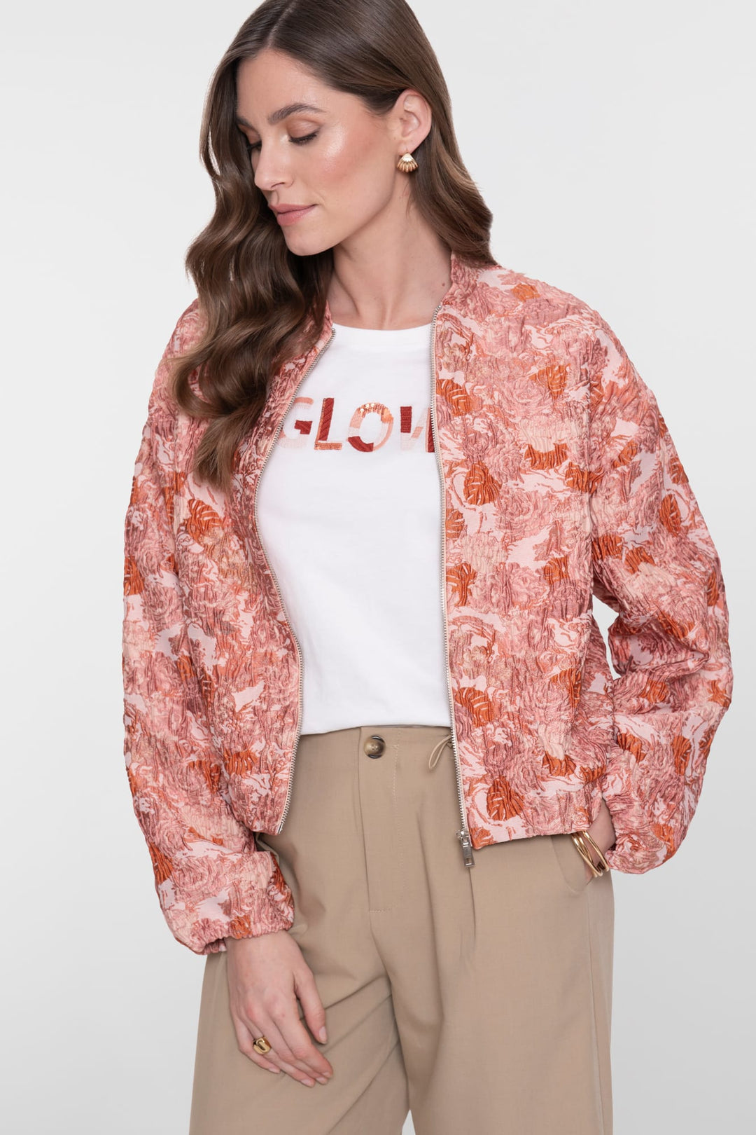 Geisha T-shirt glow off-white – dames