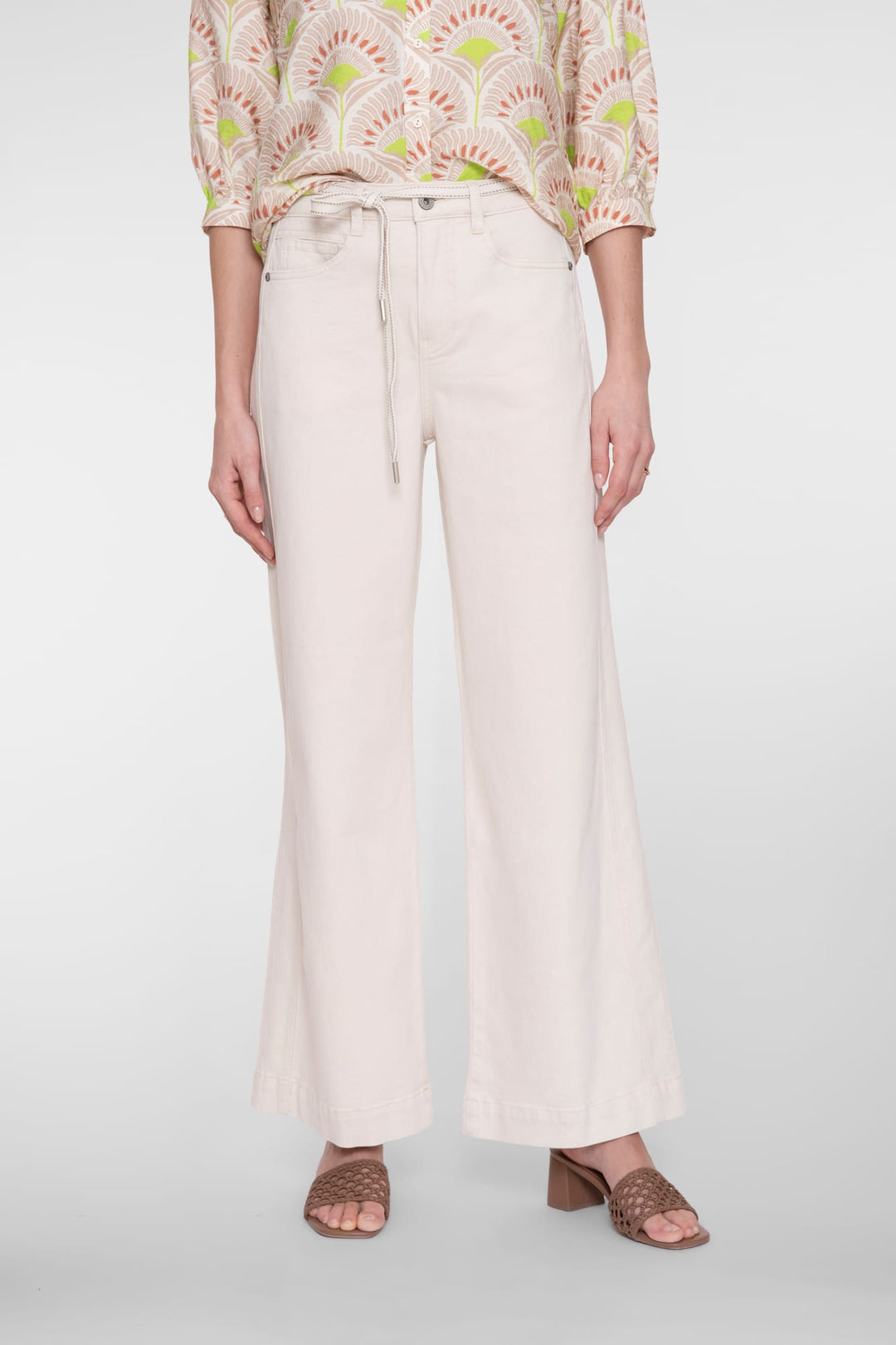 Geisha 61013-10 ecru lange broek dames – trendy en comfortabel