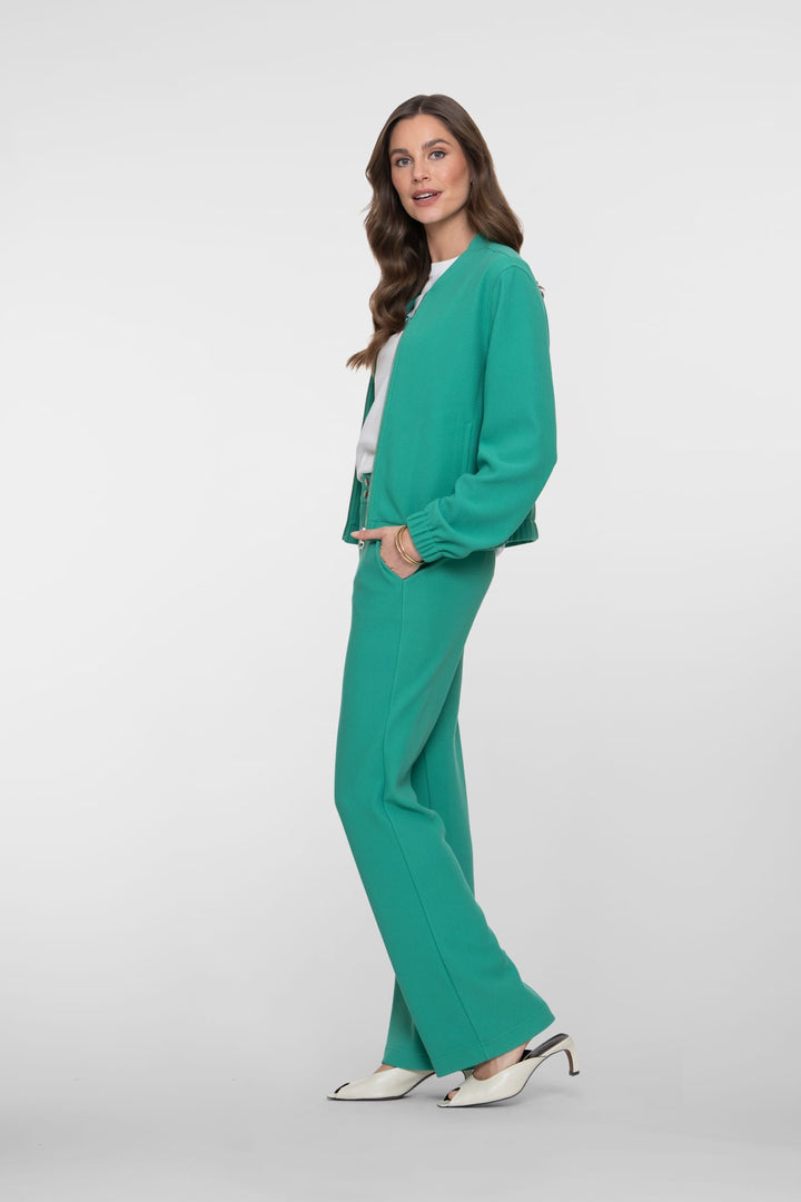 Geisha lange broek dames groen dessin – 61110-21