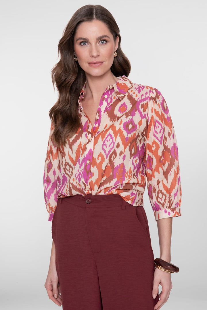 Geisha blouse 63207-20 ecru dessin – dames