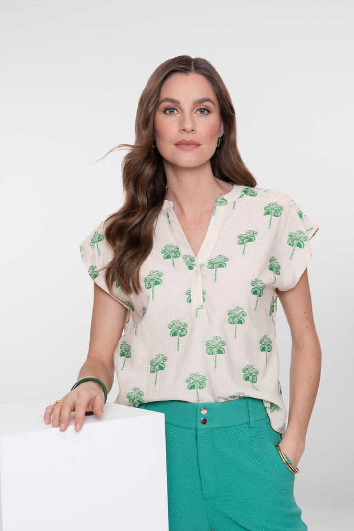 Geisha dames top 63291-20 – off-white