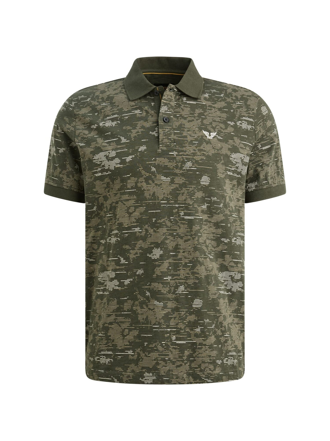 PME-Legend polo k/m heren groen dessin – PPSS2603859