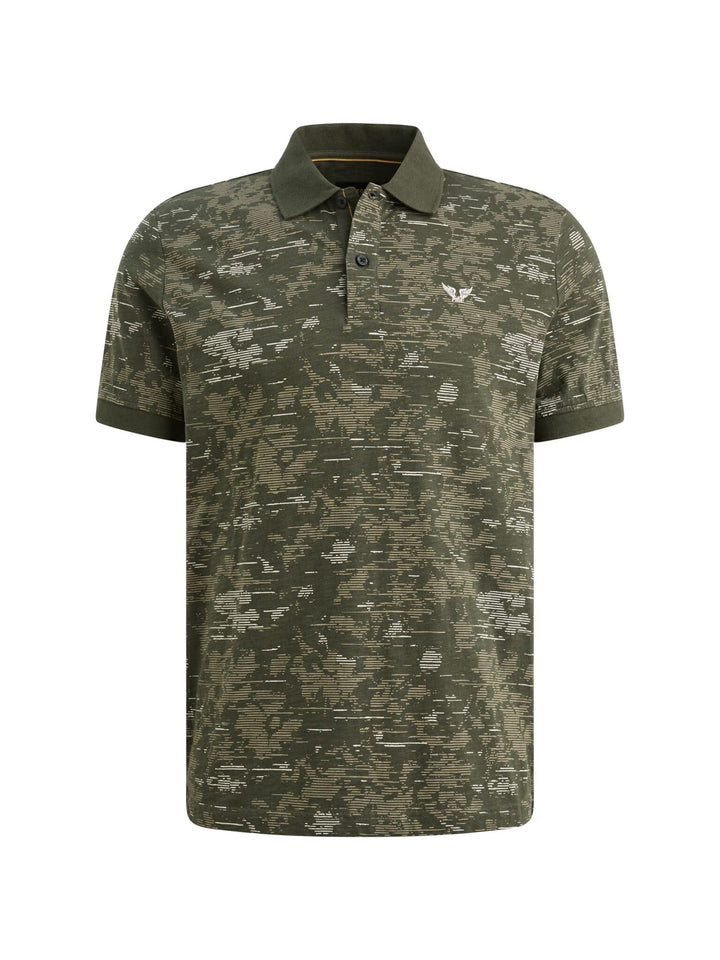 PME-Legend PPSS2603859 polo k/m heren groen dessin