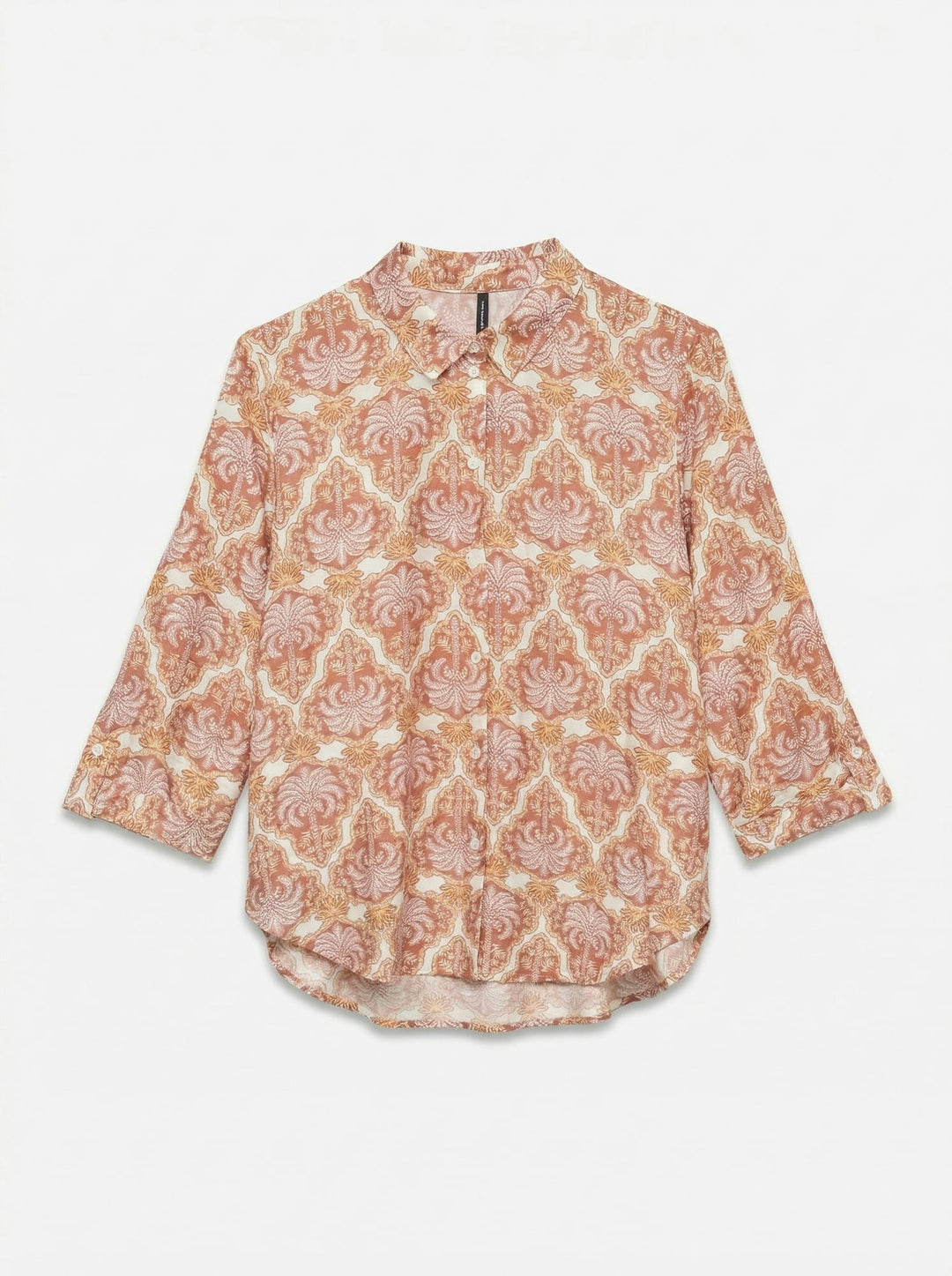 VERO MODA 10349830 Evelijn blouse l/m dames - oranje dessin