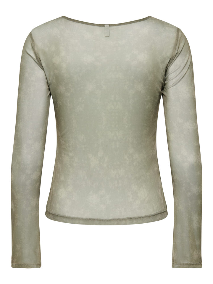 Only 15384102 Nox top l/m dames groen dessin