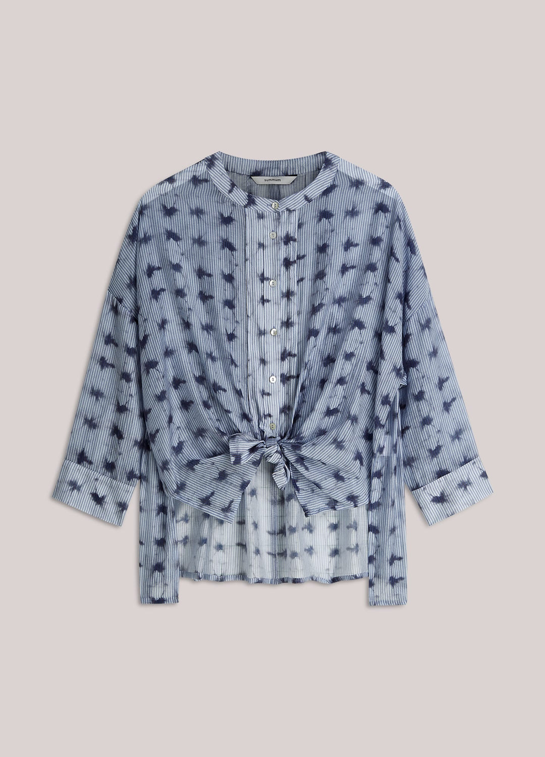 Summum 2S3463-12368 blouse l/m dames blauw dessin