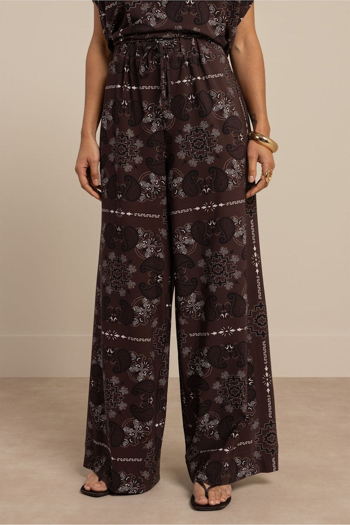 Studio Anneloes Grace paisley trousers bruin dessin – dames
