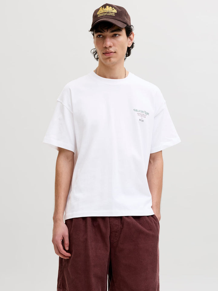 Jack & Jones T-shirt k/m heren wit dessin