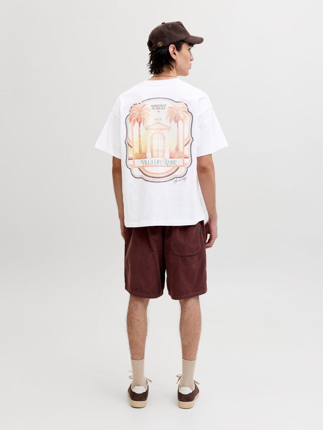 Jack & Jones T-shirt k/m heren wit dessin