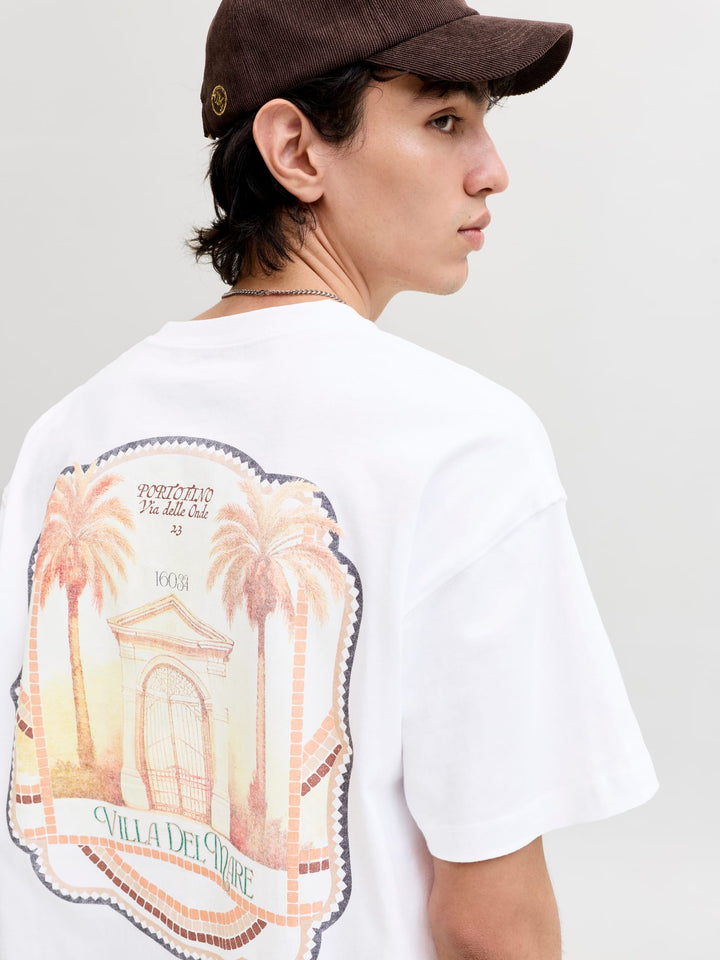 Jack & Jones T-shirt k/m heren wit dessin