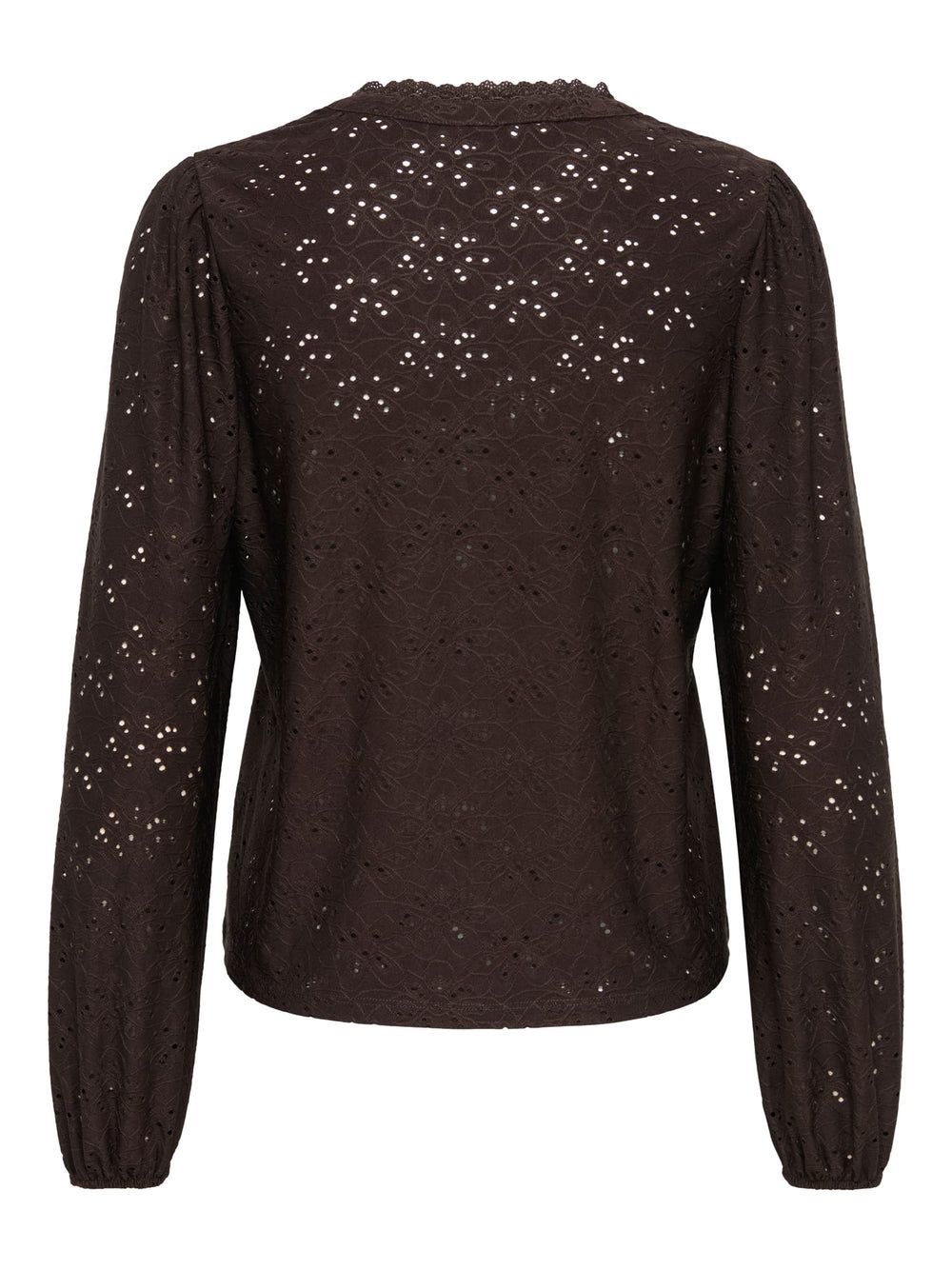 Only 15386530 Smilla top met lange mouwen bruin – dames